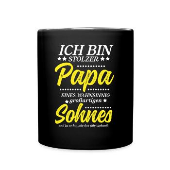 Proud Dad T-Shirt Gift from Son - Full Colour Mug - black - Front