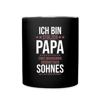 Proud Dad T-Shirt Gift from Son - Full Colour Mug - black - Front