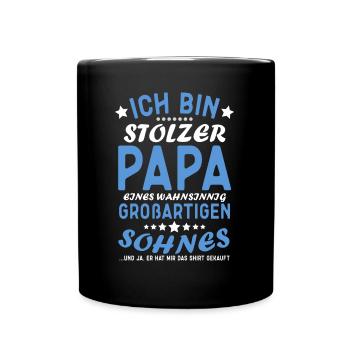 Proud Dad T-Shirt Gift from Son - Full Colour Mug - black - Front