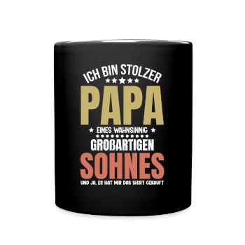 Proud Dad T-Shirt Gift from Son - Full Colour Mug - black - Front
