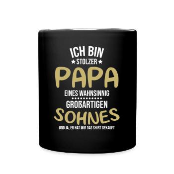 Proud Dad T-Shirt Gift from Son - Full Colour Mug - black - Front