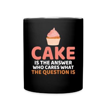 Cake Lover Cake Gift - Full Colour Mug - black - Front