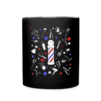 Chemise de coiffeur L’élégance à chaque coupe - Mug uni - noir - Devant