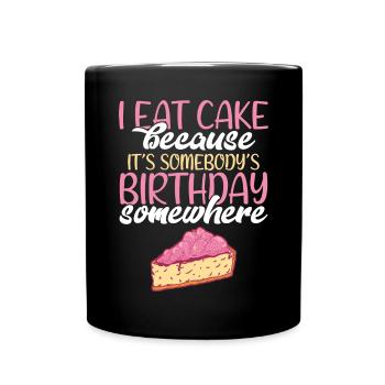 Cake Lover Cake Gift - Full Colour Mug - black - Front