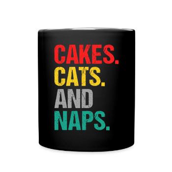 Cake Lover Cake Gift - Full Colour Mug - black - Front