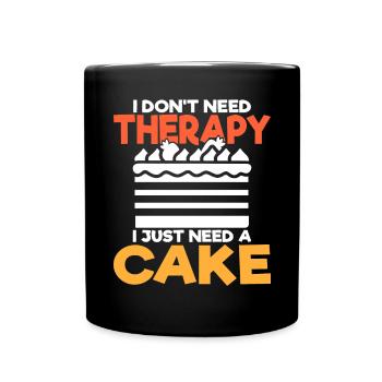 Cake Lover Cake Gift - Full Colour Mug - black - Front