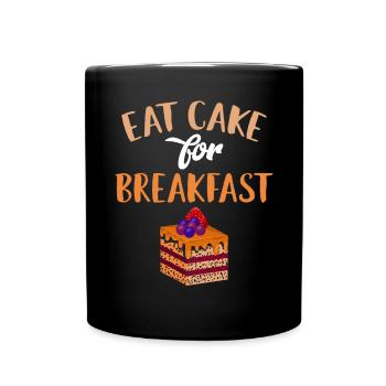 Cake Lover Cake Gift - Full Colour Mug - black - Front