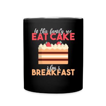 Cake Lover Cake Gift - Full Colour Mug - black - Front