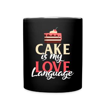 Cake Lover Cake Gift - Full Colour Mug - black - Front