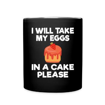 Cake Lover Cake Gift - Full Colour Mug - black - Front