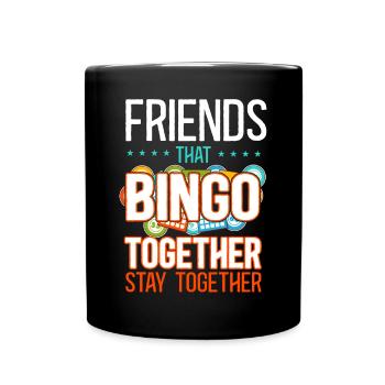 Bingo Player Friends Buddies - Tasse einfarbig - Schwarz - Vorne