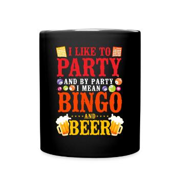 Bingo Player Bière J’aime faire la fête - Mug uni - noir - Devant