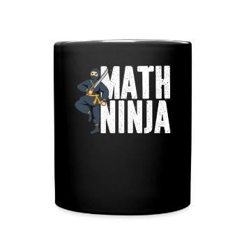 Drôle Math Ninja Mathématiques Geek Nombres - Mug uni - noir - Devant