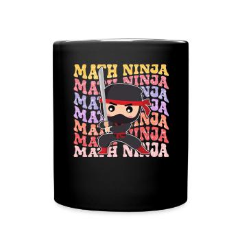 Drôle Math Ninja Mathématiques Geek Nombres - Mug uni - noir - Devant