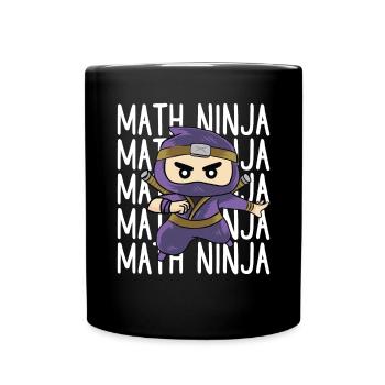 Drôle Math Ninja Mathématiques Geek Nombres - Mug uni - noir - Devant