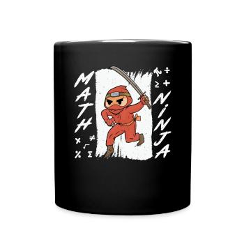 Drôle Math Ninja Mathématiques Geek Nombres - Mug uni - noir - Devant
