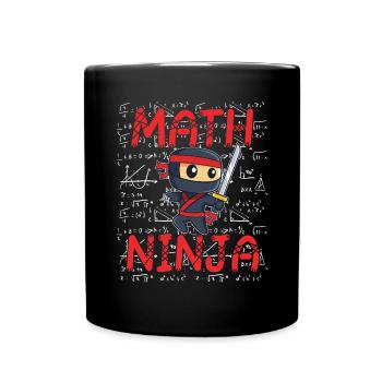 Drôle Math Ninja Mathématiques Geek Nombres - Mug uni - noir - Devant