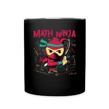 Drôle Math Ninja Mathématiques Geek Nombres - Mug uni - noir - Devant