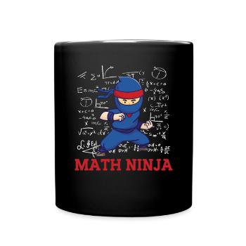 Drôle Math Ninja Mathématiques Geek Nombres - Mug uni - noir - Devant