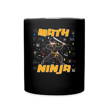 Drôle Math Ninja Mathématiques Geek Nombres - Mug uni - noir - Devant