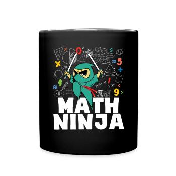 Drôle Math Ninja Mathématiques Geek Nombres - Mug uni - noir - Devant