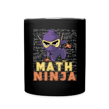 Drôle Math Ninja Mathématiques Geek Nombres - Mug uni - noir - Devant