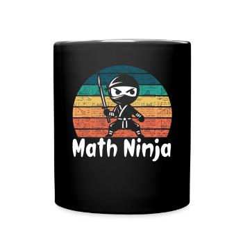 Drôle Math Ninja Mathématiques Geek Nombres - Mug uni - noir - Devant