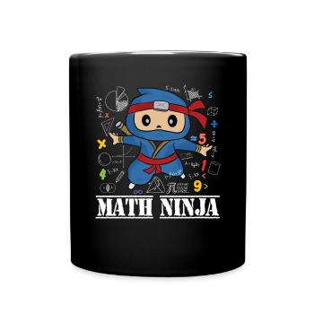 Drôle Math Ninja Mathématiques Geek Nombres - Mug uni - noir - Devant