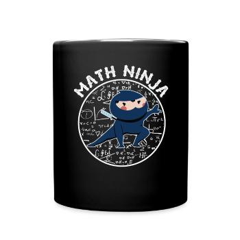 Drôle Math Ninja Mathématiques Geek Nombres - Mug uni - noir - Devant