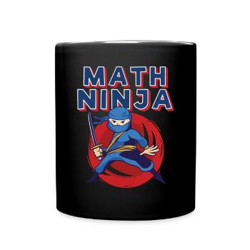 Drôle Math Ninja Mathématiques Geek Nombres - Mug uni - noir - Devant