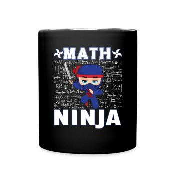 Drôle Math Ninja Mathématiques Geek Nombres - Mug uni - noir - Devant