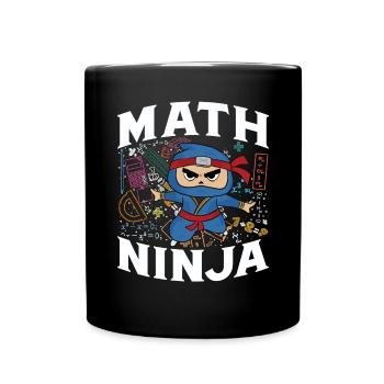 Drôle Math Ninja Mathématiques Geek Nombres - Mug uni - noir - Devant