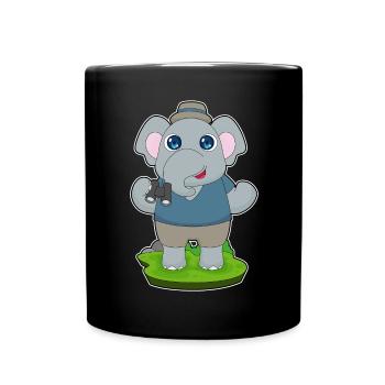 Elephant Binoculars - Full Colour Mug - black - Front