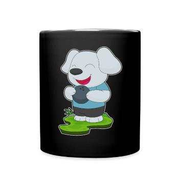 Dog Bowling Bowling Ball - Full Colour Mug - black - Front