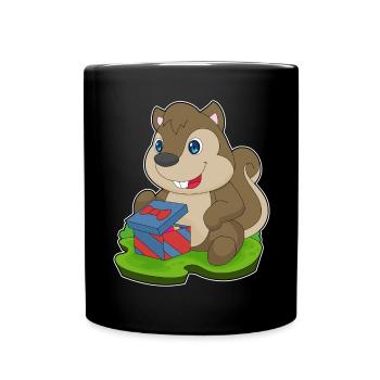 Forfait Noël écureuil - Mug uni - noir - Devant