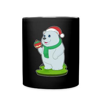 Bal de Noël des ours polaires - Mug uni - noir - Devant