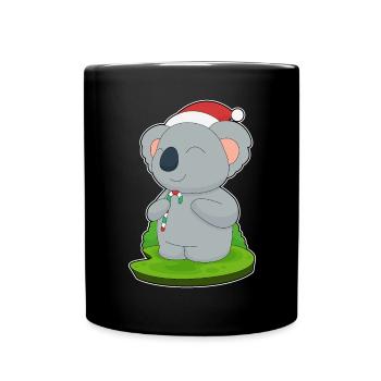 Koala Christmas Candy Cane - Full Colour Mug - black - Front