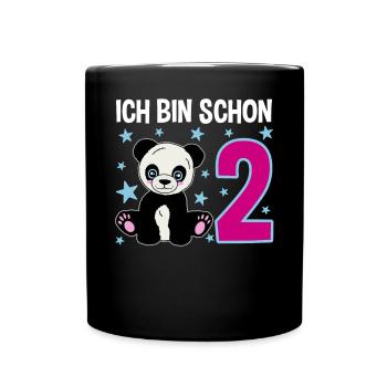 Panda Wonder - Deux ans de bonheur - Mug uni - noir - Devant