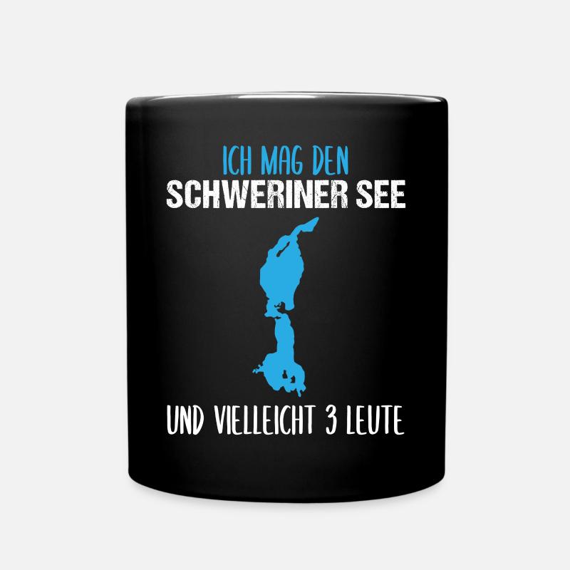 Schweriner See & drei Favoriten - Tasse einfarbig - Schwarz