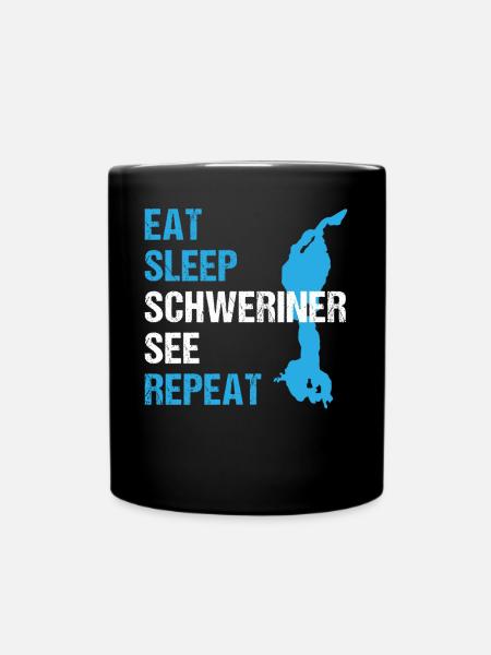 Schweriner See – Mein Rhythmus - Tasse einfarbig - Schwarz