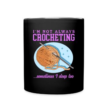 Crochet Crochet Crochet fil Crochet cadeau - Mug uni - noir - Devant