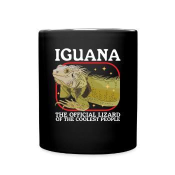 Leguan Eidechse Reptilien Leguane Geschenk - Tasse einfarbig - Schwarz - Vorne