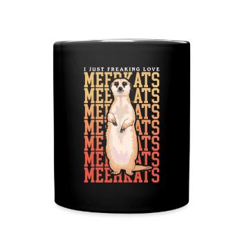 Meerkat Cool Meerkat Gift - Full Colour Mug - black - Front