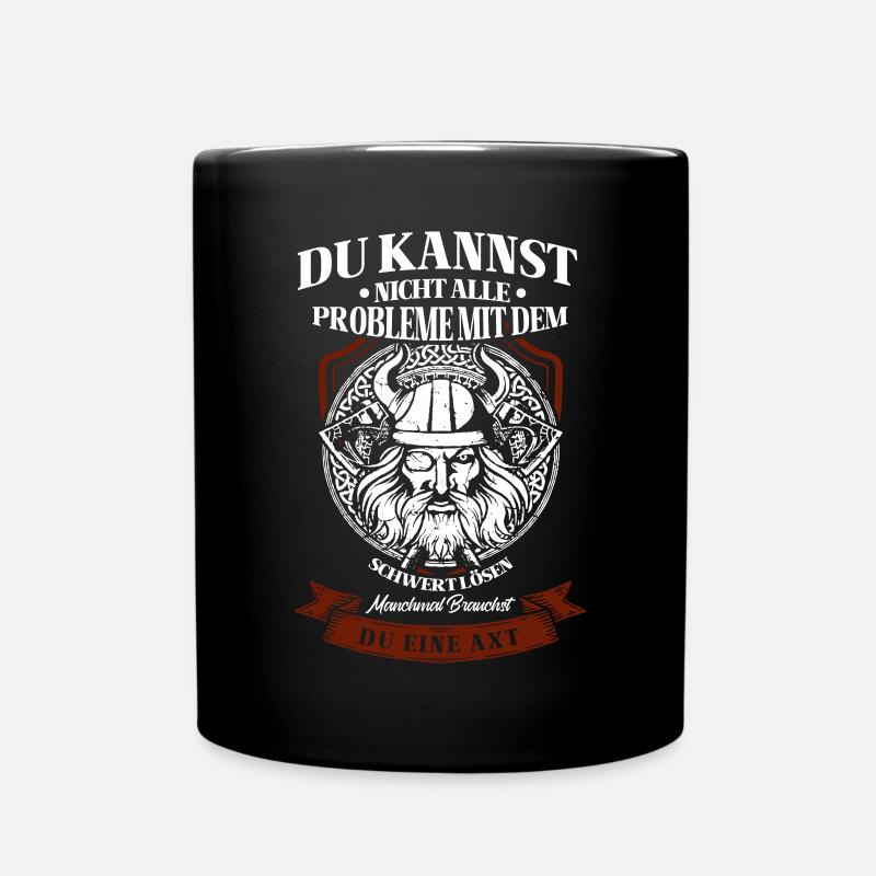 Wikinger Tshirt Viking Valhalla Walhalla Gott Odin - Tasse einfarbig - Schwarz