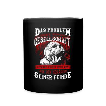 Wikinger Tshirt Viking Valhalla Walhalla Gott Odin - Tasse einfarbig - Schwarz - Vorne