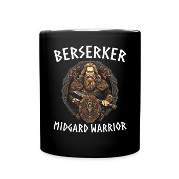 Wikinger Tshirt Viking Valhalla Walhalla Gott Odin - Tasse einfarbig - Schwarz - Vorne