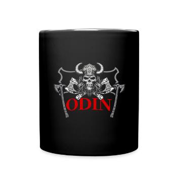 Wikinger Tshirt Viking Valhalla Walhalla Gott Odin - Tasse einfarbig - Schwarz - Vorne
