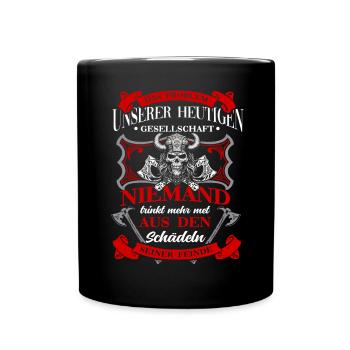 Wikinger Tshirt Viking Valhalla Walhalla Gott Odin - Tasse einfarbig - Schwarz - Vorne