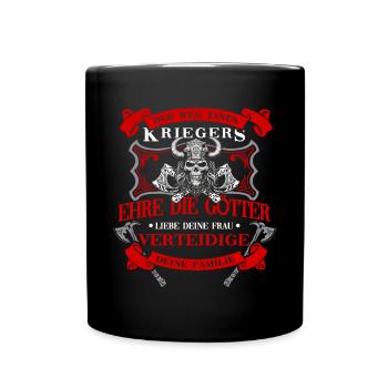 Wikinger Tshirt Viking Valhalla Walhalla Gott Odin - Tasse einfarbig - Schwarz - Vorne
