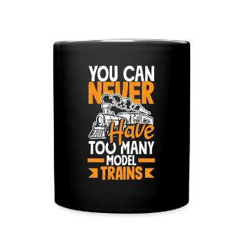 Drôle de Train amant Trains Locomotive cadeau - Mug uni - noir - Devant